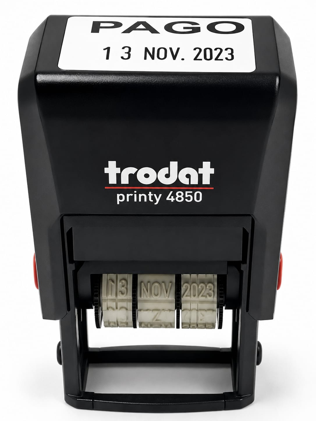 Carimbos datadores automáticos Trodat Printy 4850 com a palavra PAGO